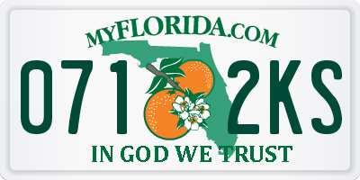 FL license plate 0712KS