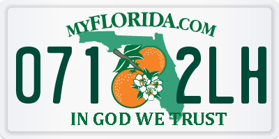FL license plate 0712LH