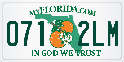 FL license plate 0712LM