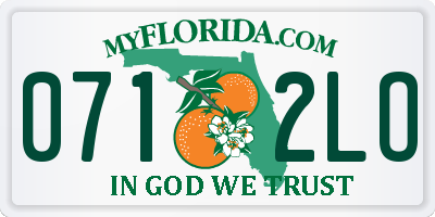 FL license plate 0712LO