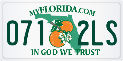FL license plate 0712LS