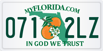 FL license plate 0712LZ