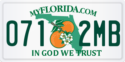 FL license plate 0712MB