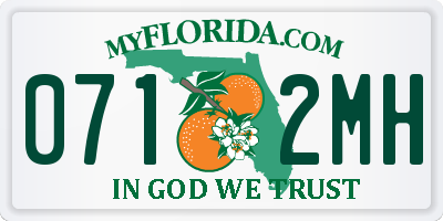 FL license plate 0712MH