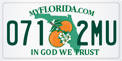 FL license plate 0712MU