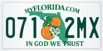 FL license plate 0712MX