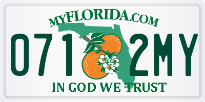 FL license plate 0712MY