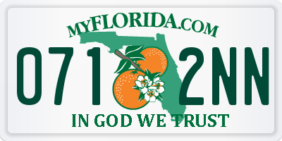 FL license plate 0712NN