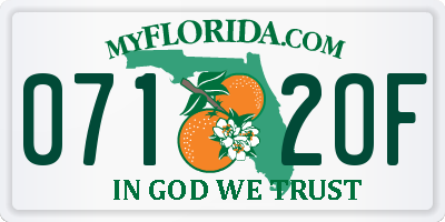 FL license plate 0712OF