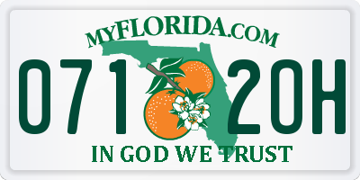 FL license plate 0712OH