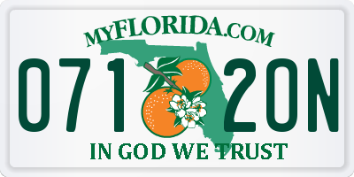 FL license plate 0712ON