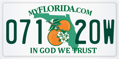 FL license plate 0712OW