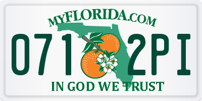 FL license plate 0712PI