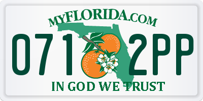 FL license plate 0712PP
