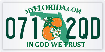 FL license plate 0712QD
