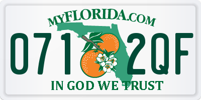 FL license plate 0712QF