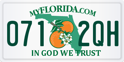 FL license plate 0712QH