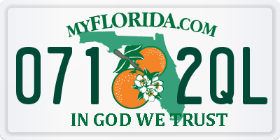 FL license plate 0712QL