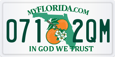 FL license plate 0712QM
