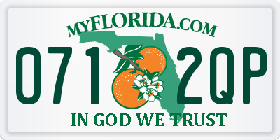 FL license plate 0712QP