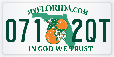 FL license plate 0712QT