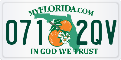 FL license plate 0712QV