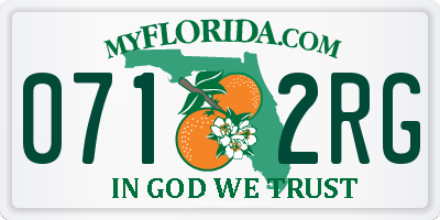FL license plate 0712RG