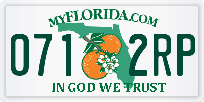 FL license plate 0712RP
