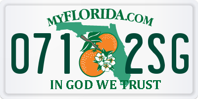 FL license plate 0712SG