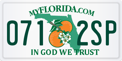 FL license plate 0712SP