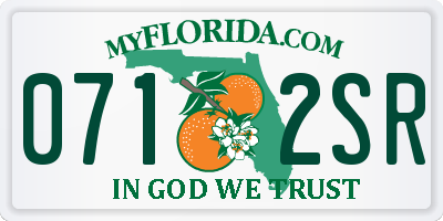 FL license plate 0712SR