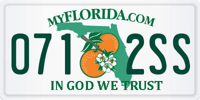 FL license plate 0712SS