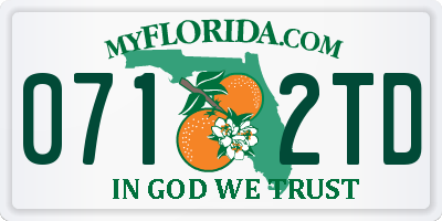 FL license plate 0712TD