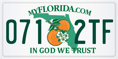 FL license plate 0712TF