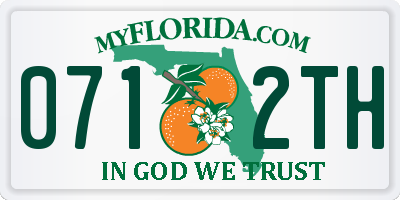 FL license plate 0712TH