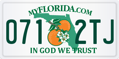 FL license plate 0712TJ