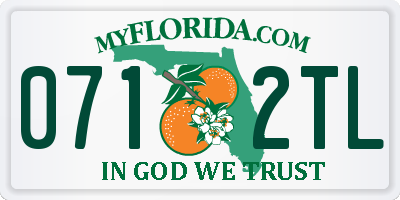 FL license plate 0712TL