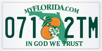 FL license plate 0712TM