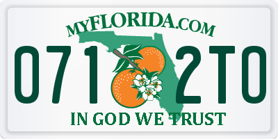 FL license plate 0712TO
