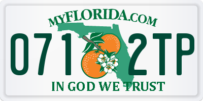 FL license plate 0712TP