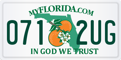 FL license plate 0712UG