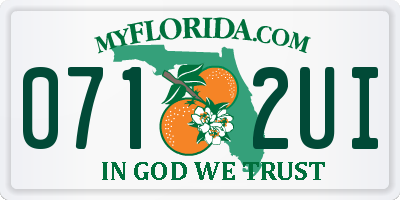 FL license plate 0712UI