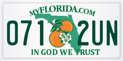 FL license plate 0712UN
