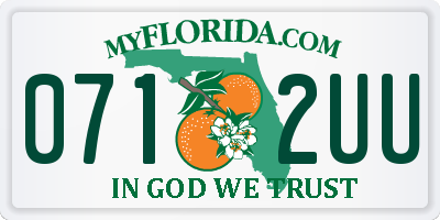 FL license plate 0712UU