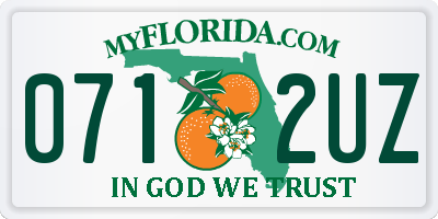 FL license plate 0712UZ