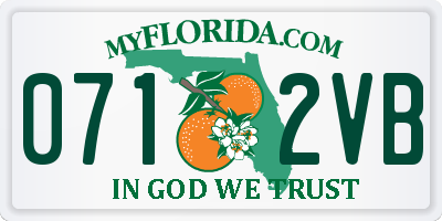 FL license plate 0712VB