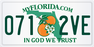 FL license plate 0712VE