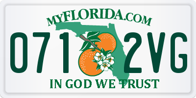 FL license plate 0712VG
