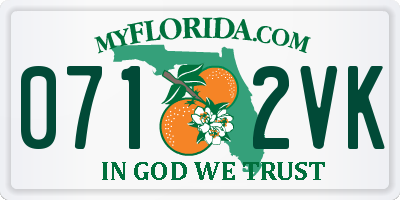 FL license plate 0712VK