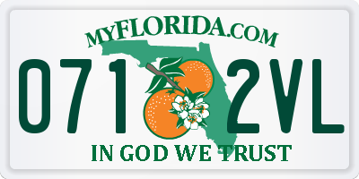 FL license plate 0712VL